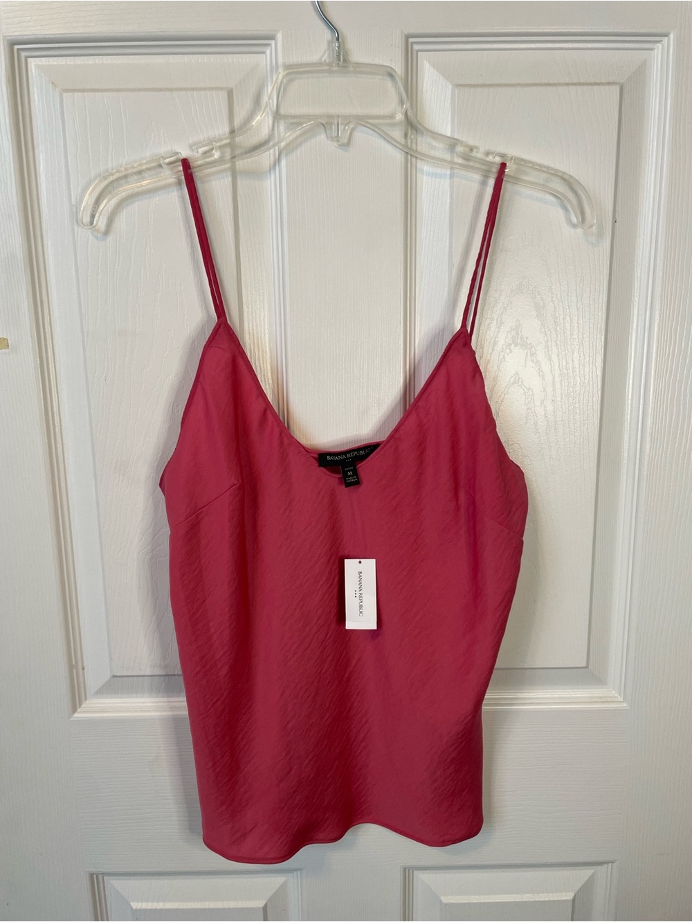 Banana Republic Fuchsia Satin Cami with Slim Straps petite medium